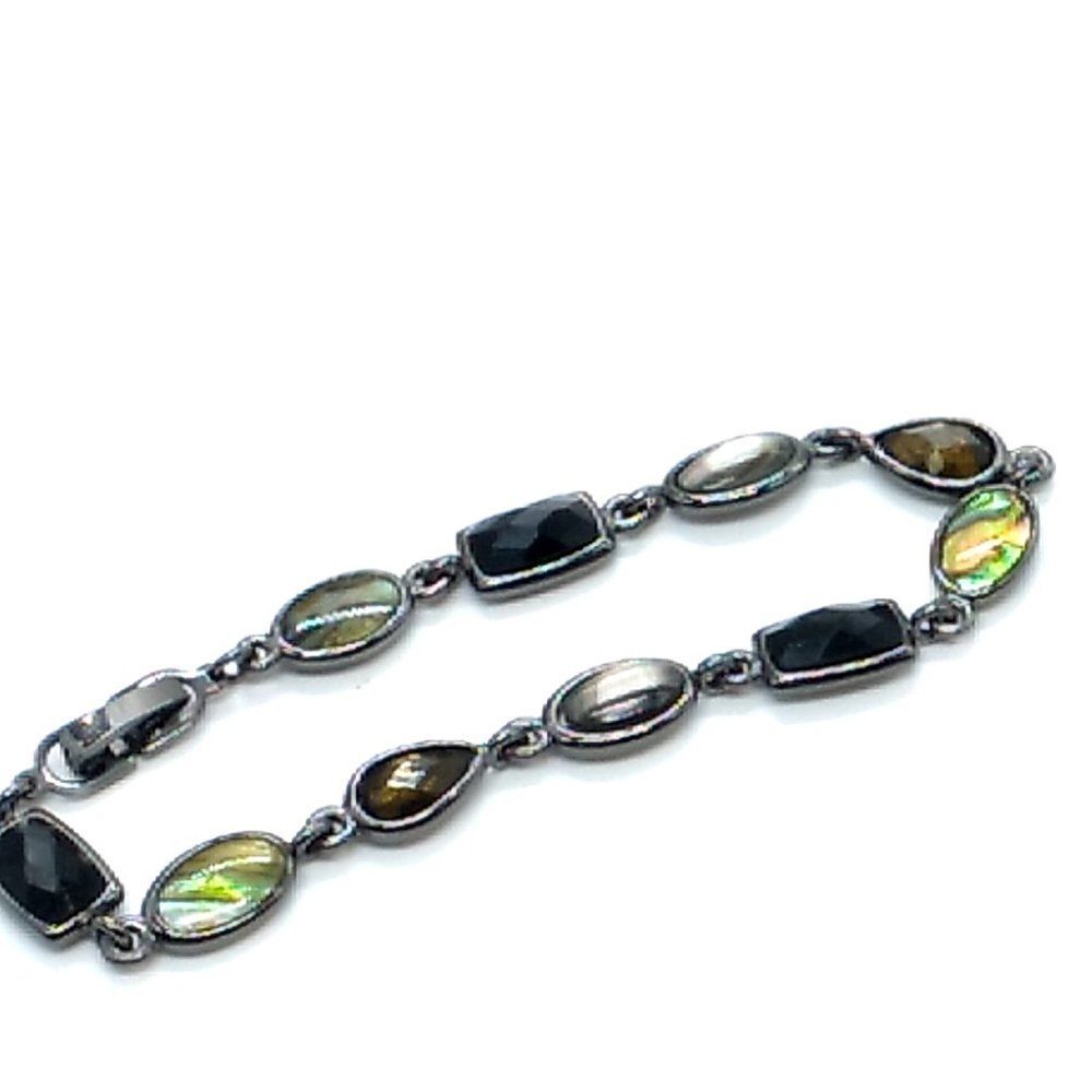 Lia Sophia ROCOCO Bracelet w Abalone & Black Crystals